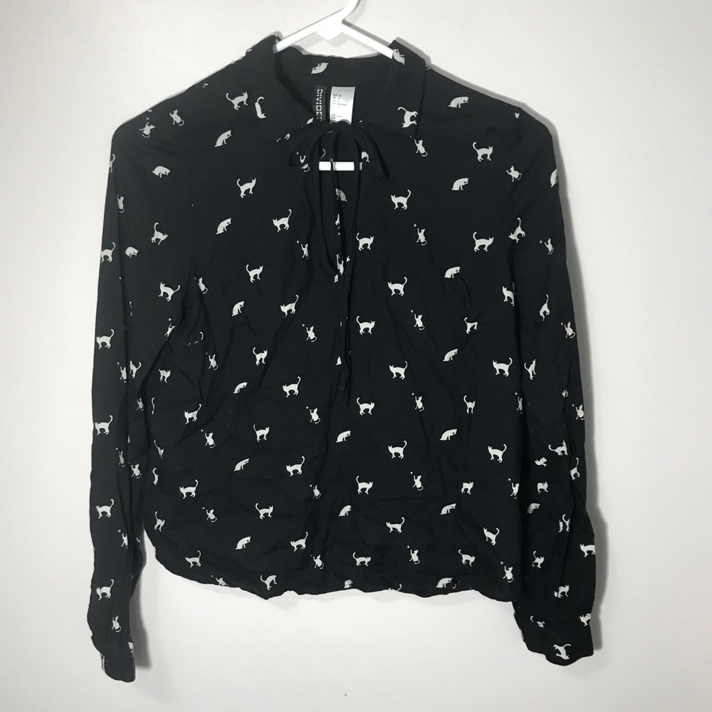 Cat Print Blouse